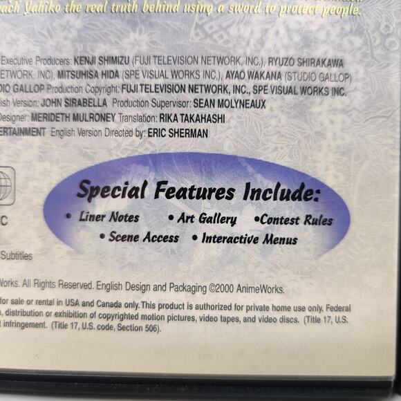 Rurouni Kenshin 3 Anime DVDs Rare Ice Blue Eyes Shadow Elite Battle in Moonlight - Picture 12 of 16